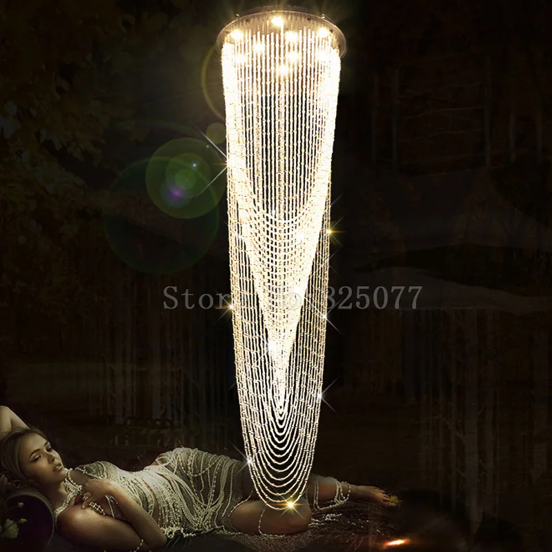 Светодиодные хрустальные люстры размеры 800 * h2800 мм|hotel crystal chandelier|led chandelierscrystal