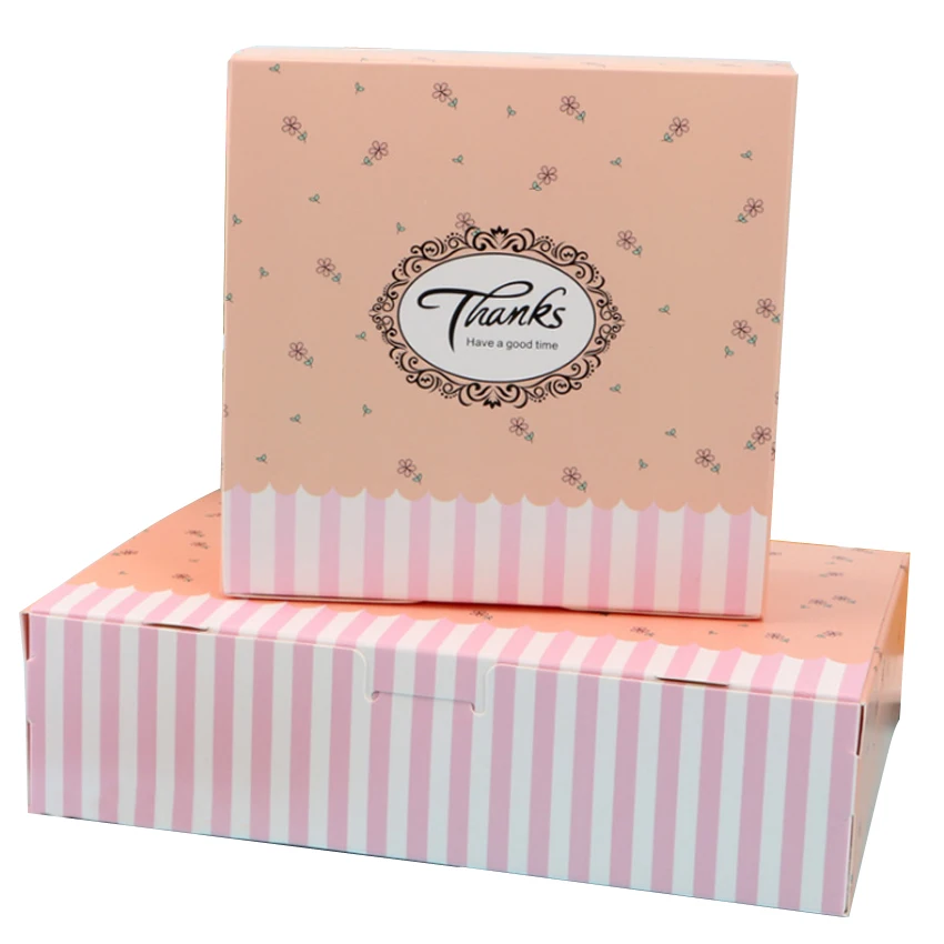 10 шт./лот бумажная коробка для печенья в пасторальном стиле упаковка запеченной