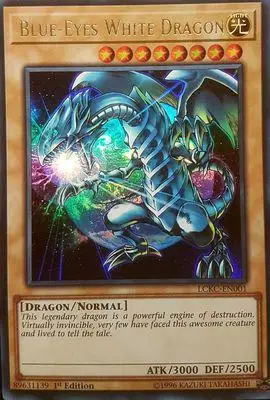 DPBC-EN016 с голубыми глазами белый дракон ультра редкий 1-й выпуск мята YuGiOh карта - Цвет: Светло-серый