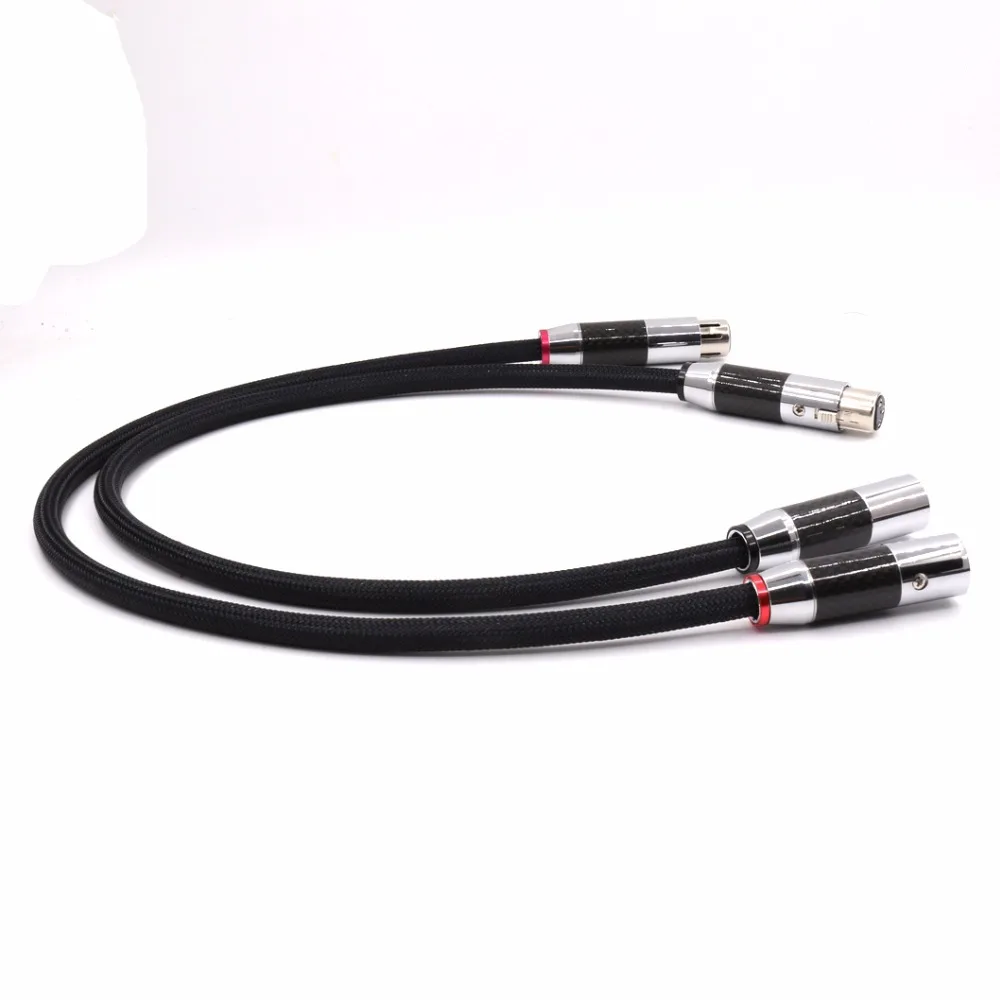1 пара м разъем XLR из углеродного волокна G5 5N Чистая медь посеребренный аудио ocrast