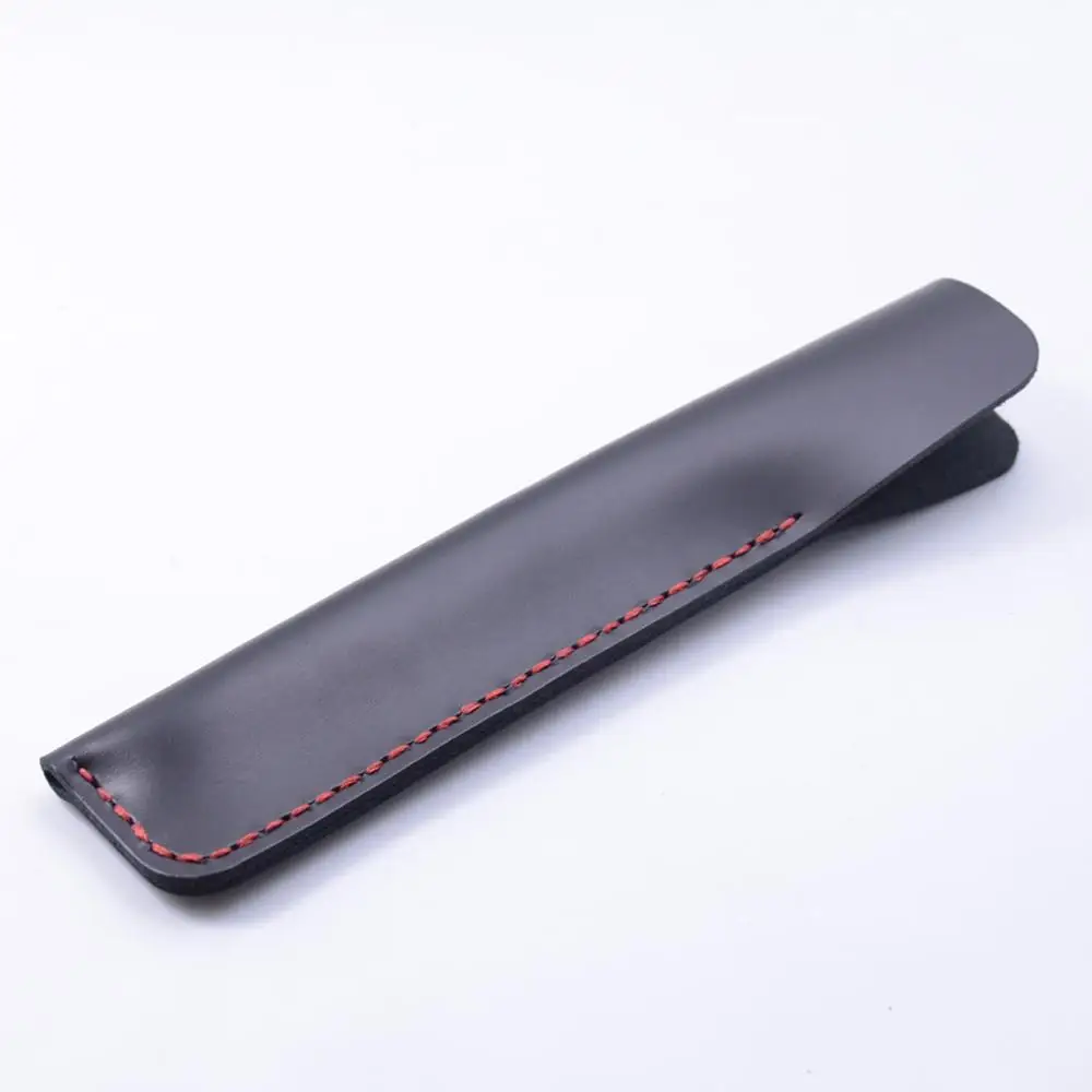 black oil leather Ручка для нанеения татуировки из натуральной кожи, пенал, сумка-карандаш, винтажный кошелек, ручка ручной работы, ручка-стилус, шариковая, стационарная - Цвет: black oil leather