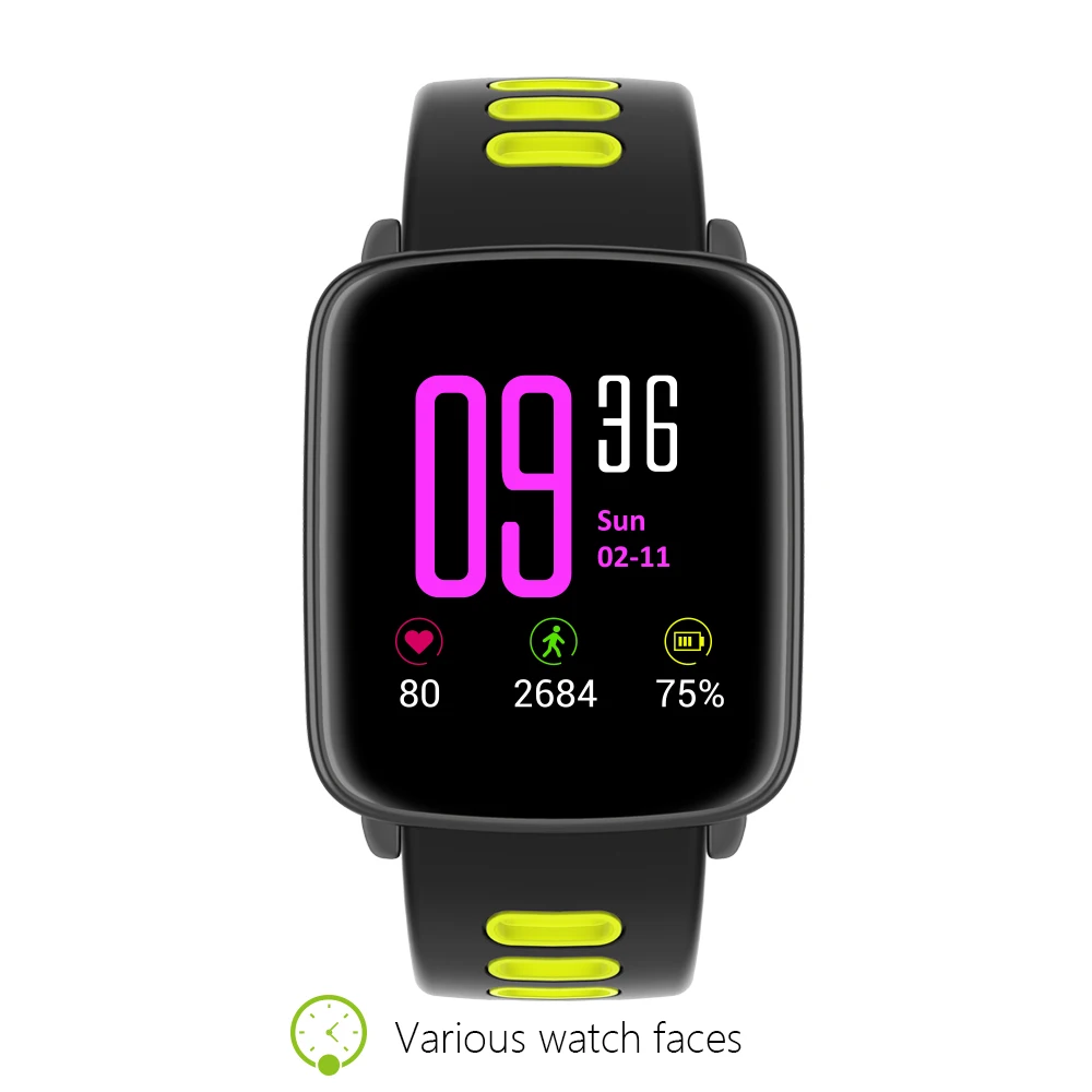 GV68 Smart Watch Waterproof IP68 Heart Rate Monitor MTK2502 Bluetooth 4.0 Smartwatch with Replaceable Straps for IOS Android | Электроника