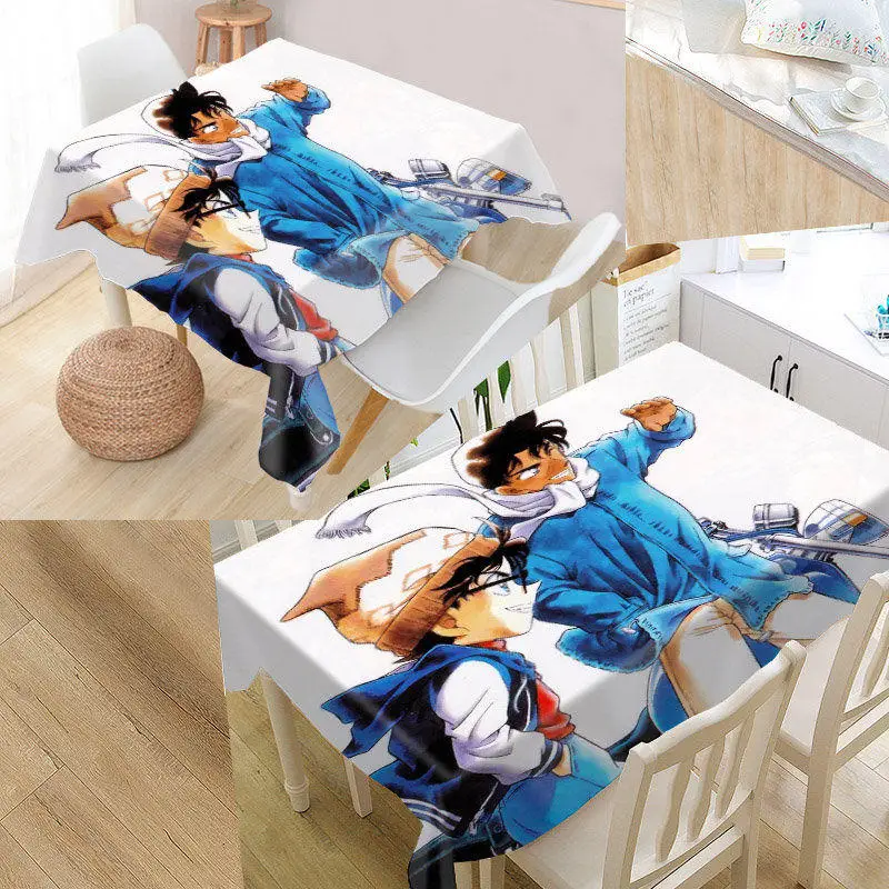 New Arrival Custom Detective Conan Table Cloth Waterproof Oxford Fabric Rectangular Tablecloth Home Party Year | Дом и сад
