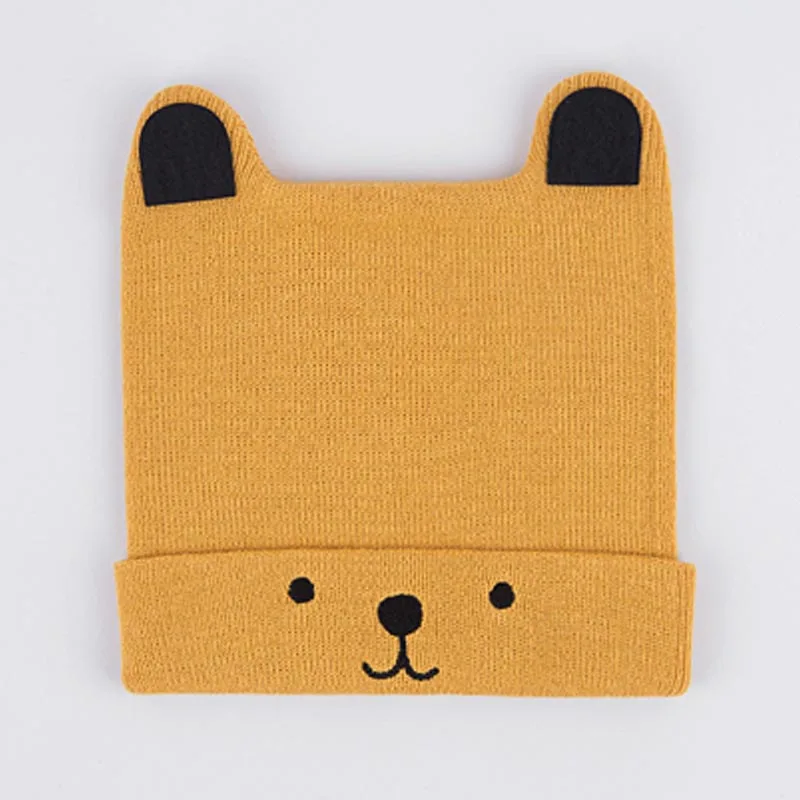 Милая детская шапка для младенцев вязаная с заячьими ушками девочек и мальчиков 6