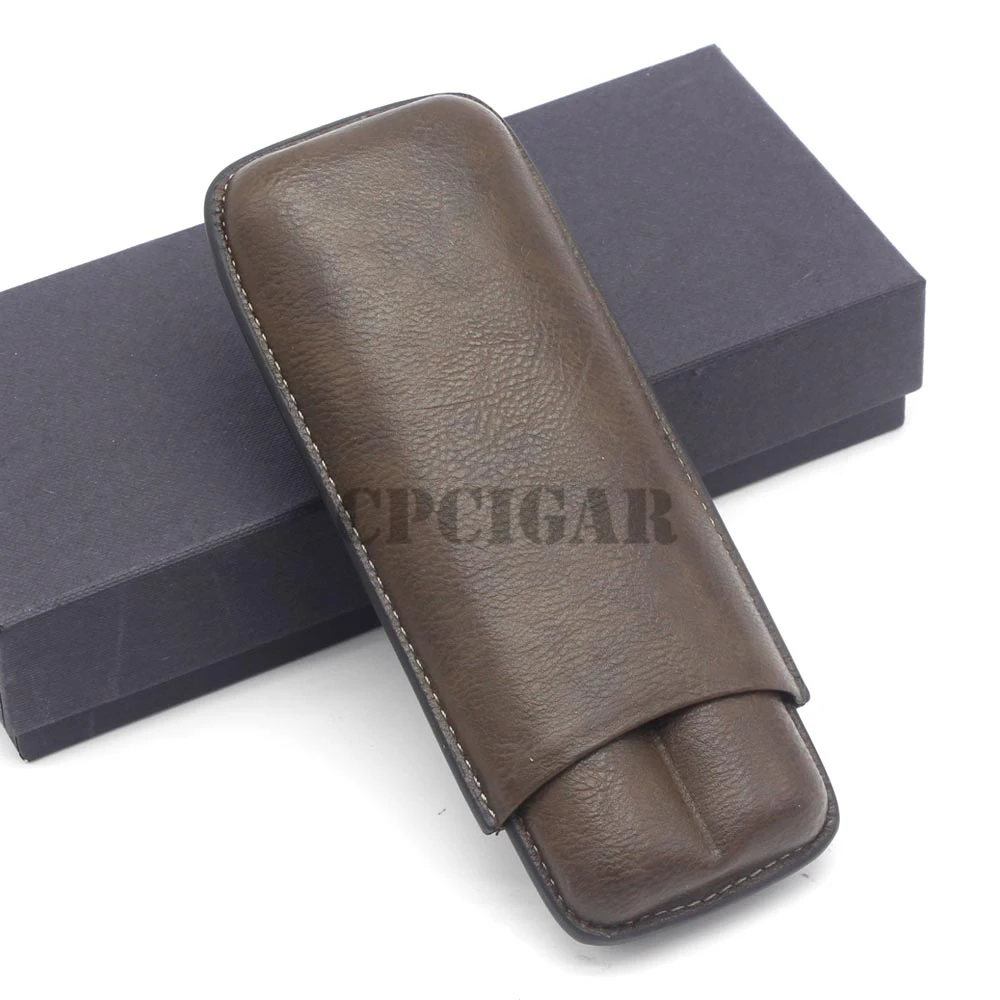COHIBA кожаный чехол для сигар аксессуары для сигар Карманный кожаный чехол 3 подставка для пробирок портативный хьюмидор Пуро коробка