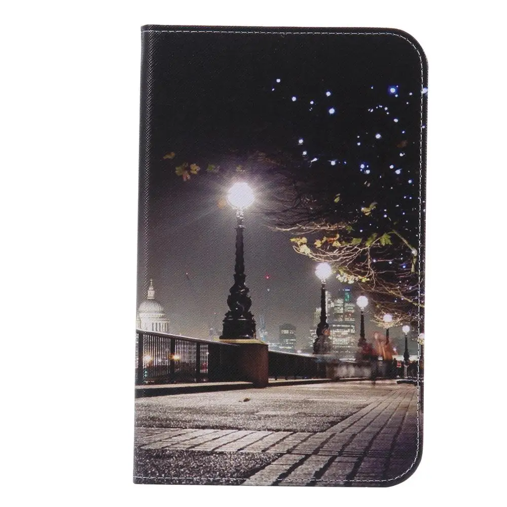Цветочная роспись PU кожаный чехол подставка Чехол для Samsung Galaxy Tab 3 7.0 P3200 P3210 T210 T211 Tablet Бумажник Чехол с карт памяти