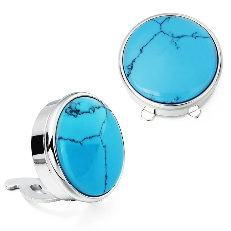 turquoise HAWSON каменная Кнопка Крышка для мужчин - Окраска металла: turquoise