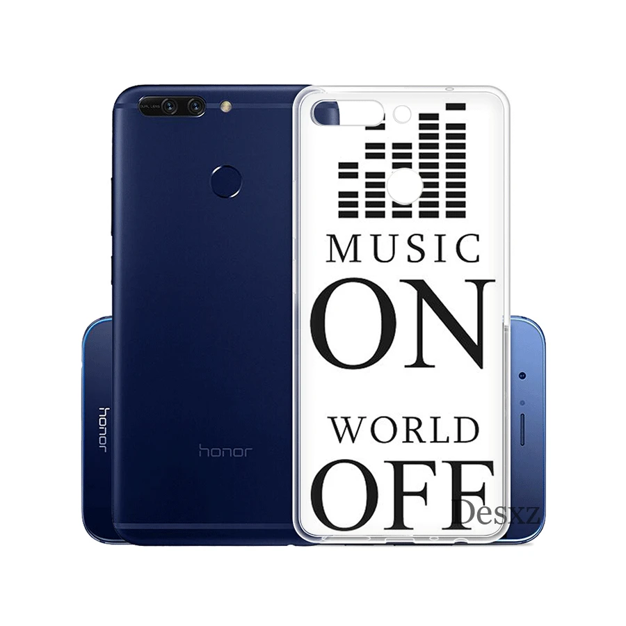 Чехол для телефона Music On World Off Huawei Honor Note 6A 6C 7A 7X 7C Pro 8 9 10 Lite Play Shell | Мобильные