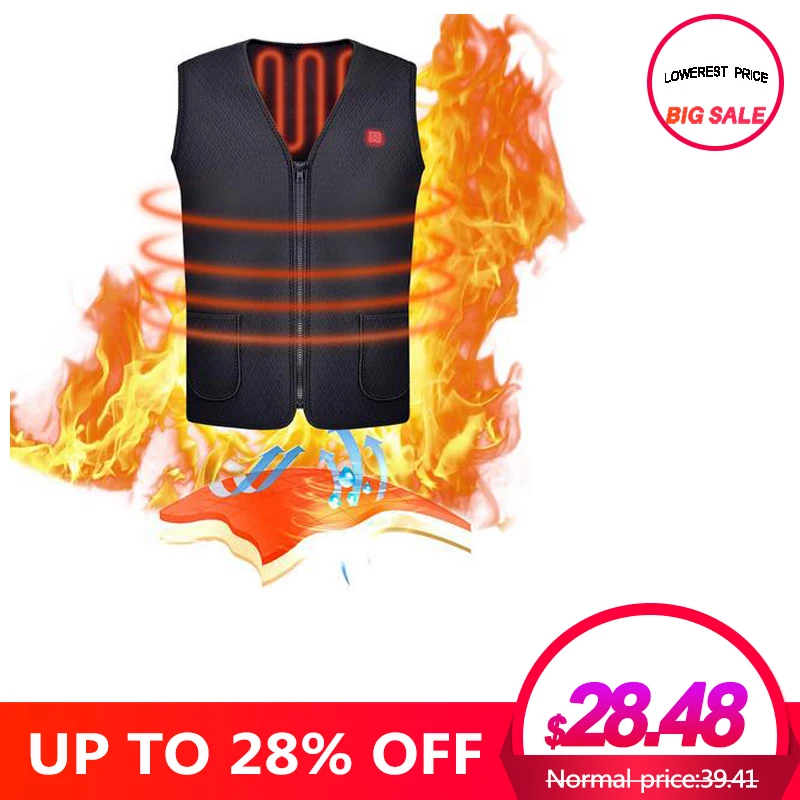 Новинка мужской и женский Электрический жилет с подогревом куртка теплый теплая