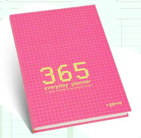 Красный Ежедневник B5 A5 A6, ежедневник, 365 дней, дневник, материал escolar, ежемесячный недельный план, cuaderno lindo, офисные школьные принадлежности - Цвет: Красный