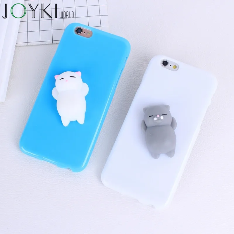 Мягкий чехол для телефона с рисунком в виде животного 3D панда Спящая мягкая кошка