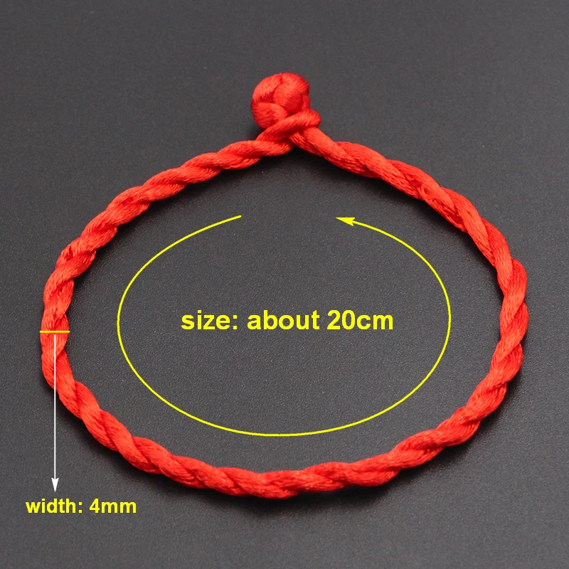 Новинка 2020 милые бусы для девочек 4 мм браслет с красной нитью Lucky Red ручной работы
