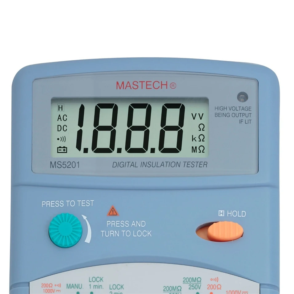 MASTECH MS5201 Цифровой Сопротивление изоляции тестер мегомметром megometro мега Ом