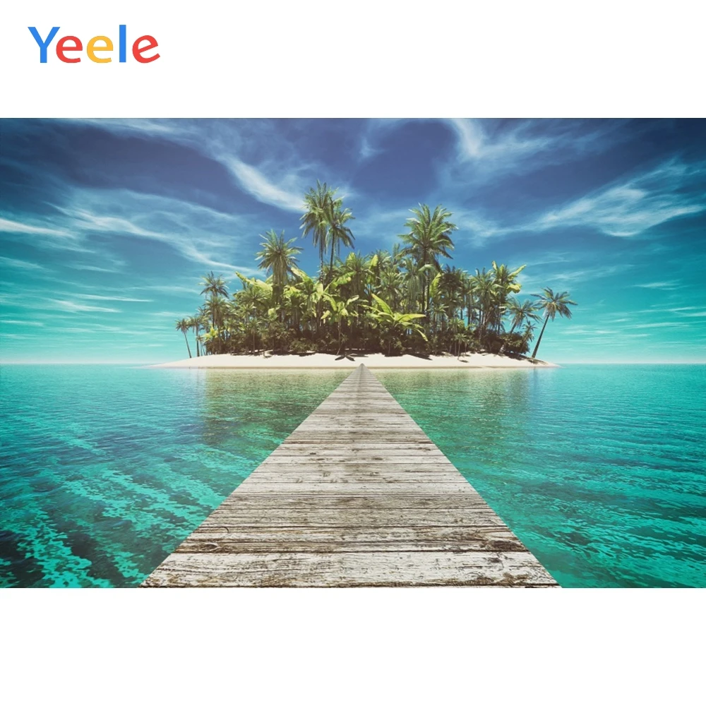 Yeele небо облако море пляж остров дерево мост летние фотографии фоны