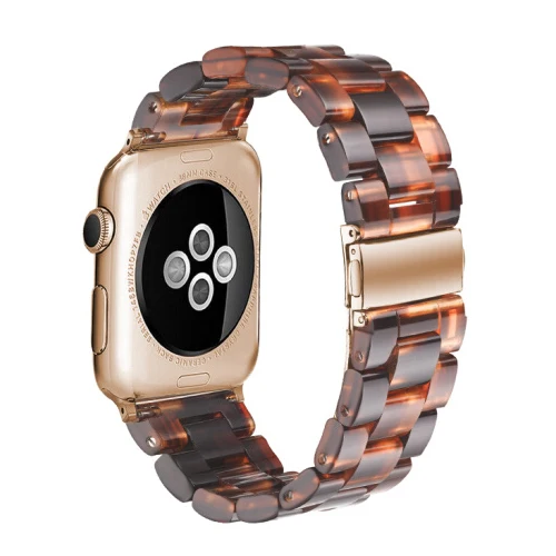 1 Браслет из смолы для apple watch 4, 5, ремешок 44 мм, 40 мм, 42 мм, 38 мм, ремешок из нержавеющей стали correa, ремешок для часов iwatch 5/4/3/2/1 - Цвет ремешка: 1