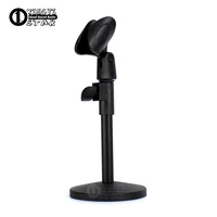 desktop adjustable recording microphone stand table round base zinc alloy mic clip holder mike clamp mount shock for shure mv51