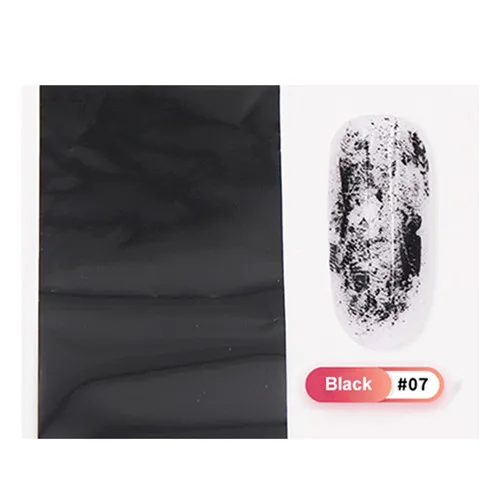 Black 1 шт. Фольга для ногтей розовое золото звезды небо голографическое искусство ногтей переводные наклейки для ногтей наклейки Золотая лазерная бумага советы для ногтей - Цвет: Black
