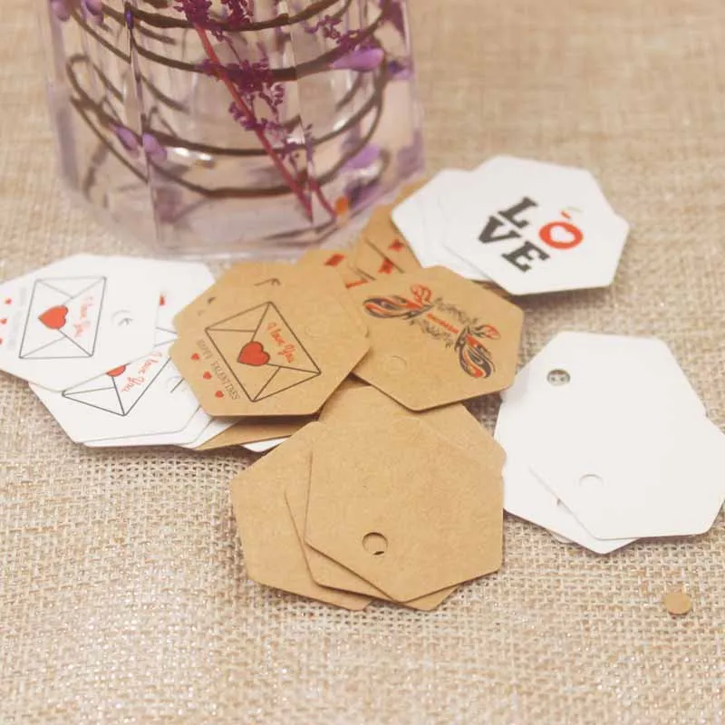 1000 шт./лот Новое прибытие Счастливого Дня Святого Валентина украшения тег