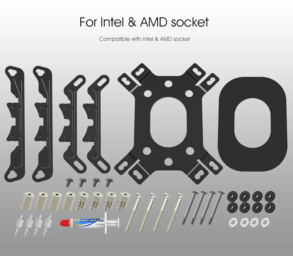 ALSEYE светодиодный блок водяного охлаждения с медной основой для Intel и AMD LGA 775 115X1366 2011 AM2+ AM3+ AM4