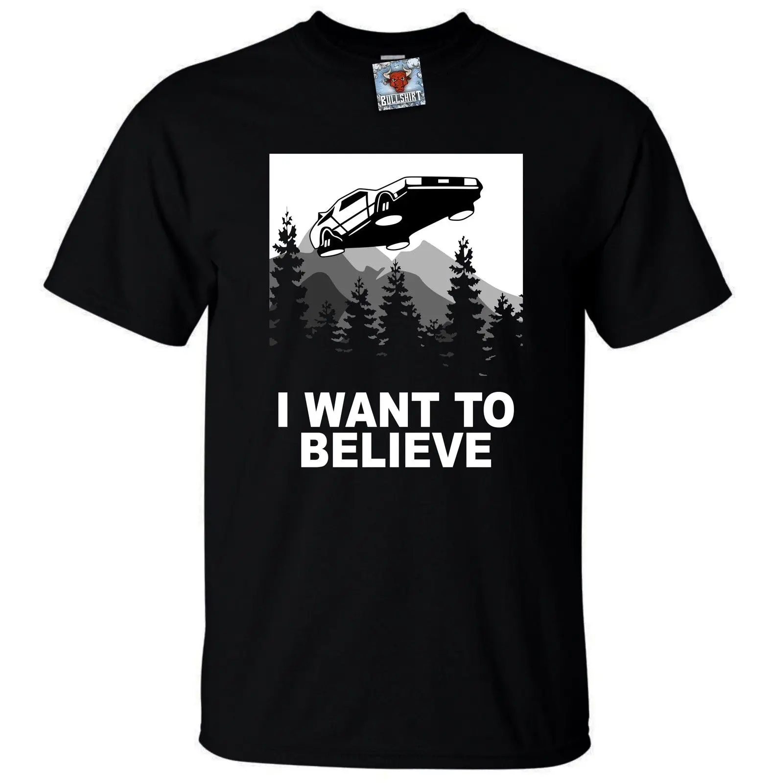 Mens I Want to Believe Future T-Shirt - Funny t shirt Sci Fi parody time travel | Мужская одежда