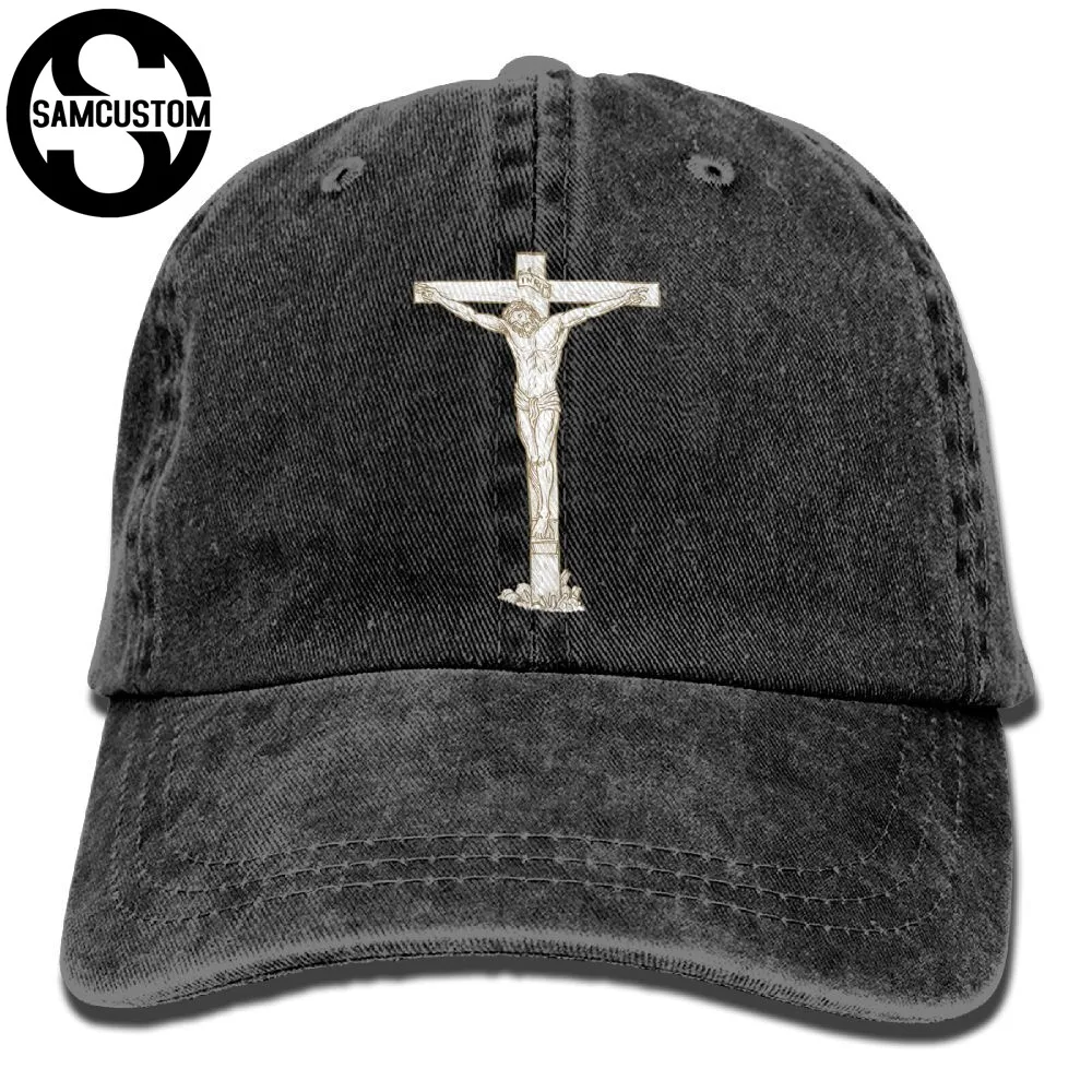 SAMCUSTOM Jesus Good Friday 3D креативные вымытые джинсовые шапки Осенние Летние мужские и