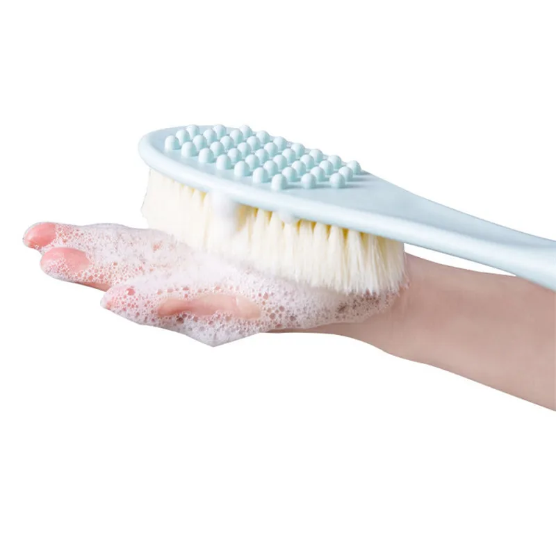 Bath Brush Plastic Long Handle Scrubber Back Exfoliation Brushes Skin Massage Brush Feet Rubbing Body Brush Bathroom Accessories