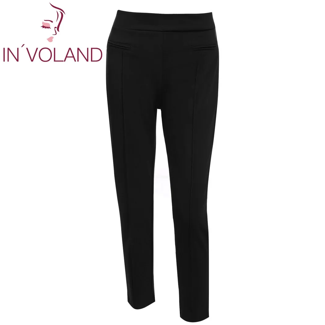 Женские длинные брюки IN'VOLAND повседневные однотонные тянущиеся узкие карандаш