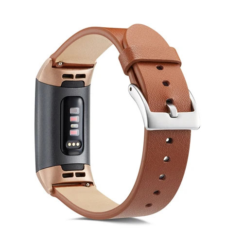 Умные аксессуары Ktab ремешок для Fitbit Charge 3 Band из натуральной кожи классический сменный ремешок для зарядки 3 SE аксессуары - Цвет: Розовый