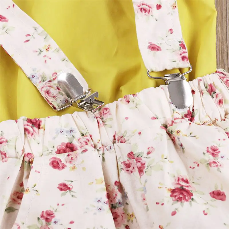 Комплекты одежды для маленьких девочек Футболка с лямками топы шорты цветочным