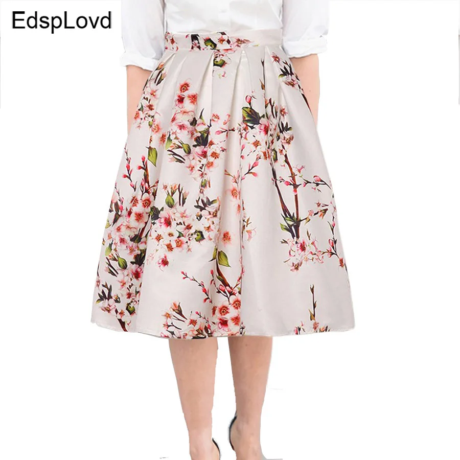 EdspLovd юбка с принтом вишни осень зима бальное платье наивысшего качества