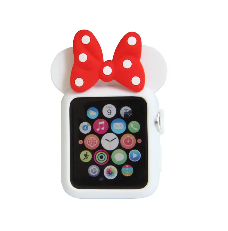Обложка Микки для Apple Watch 5 Чехол 40 мм 44 мм iWatch чехол 38 мм 42 мм мягкий силиконовый защитный бампер Apple watch 4 3 2 1 серия 40