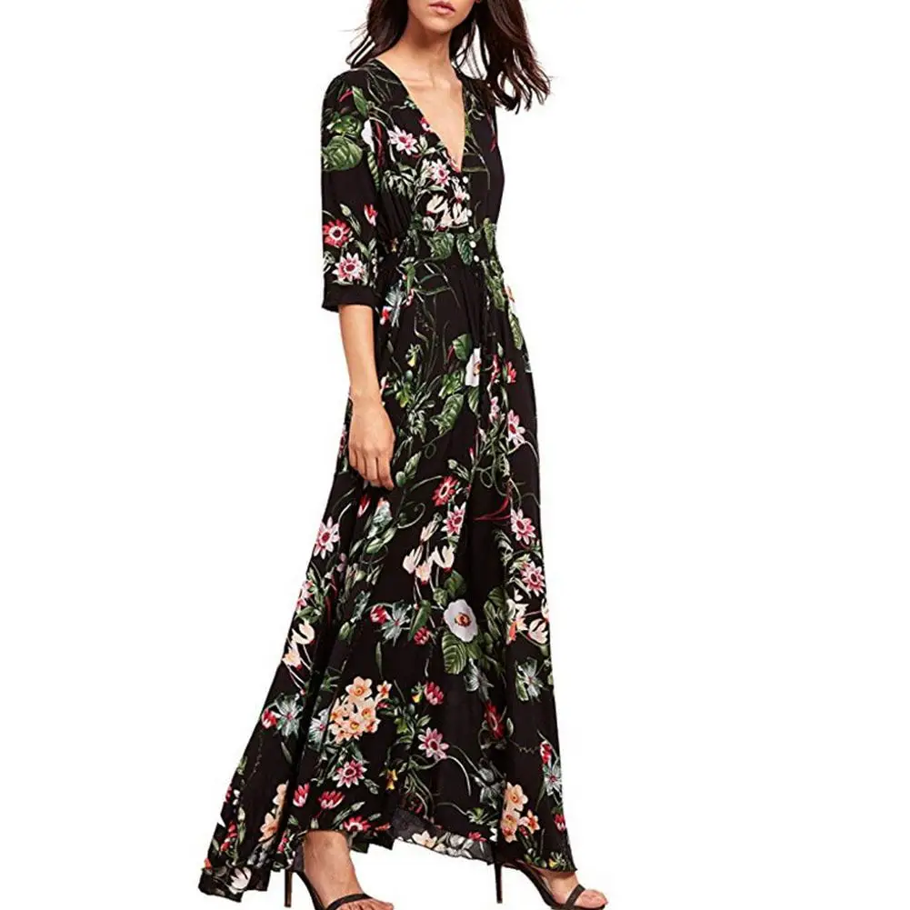 2019 Новое Yfashion женское летнее очаровательное Элегантное повседневное Макси