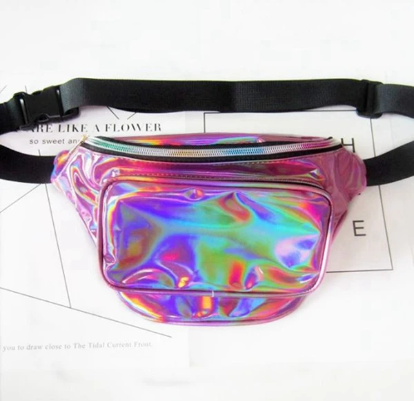 Free Shipping+Wholesale PU laser waist bag Thighbags fanny pack for women holographic leg 30pcs/Lot |