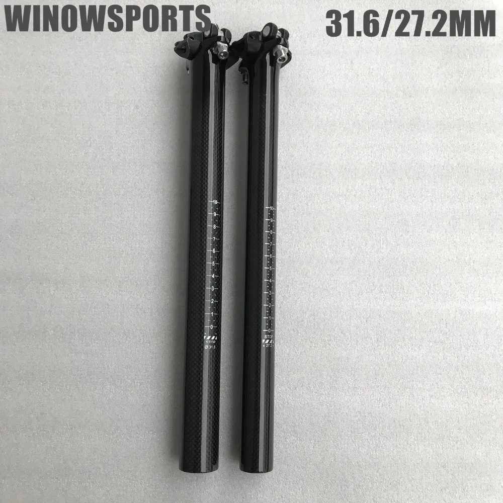 11 WINOWSPORTS карбоновая Подседельный штырь 350 мм 400 длина mtb нулевое смещение 27 2 и 31 6