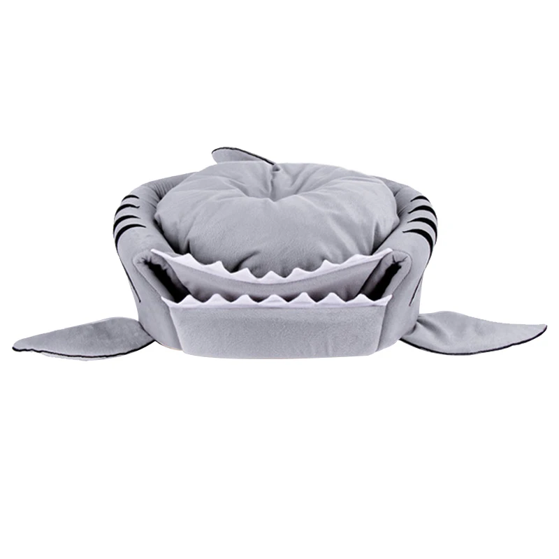 pawstrip 3 Colors Cartoon Shark Dog Bed House Winter Warm Cat Bed Detachable Wash Chihuahua Small Dog House Cama Perro