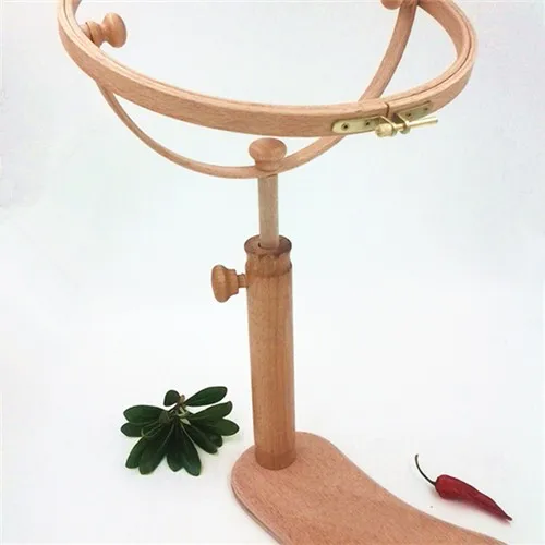 Dia24cm подставка для вышивания, деревянная стойка для вышивания крестиком, регулируемые настольные рамки, рамка для вышивания крестиком, вращающаяся на 360