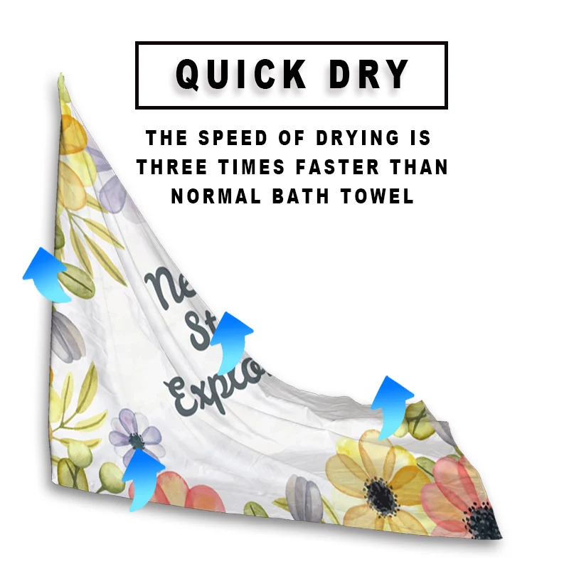 Microfine микрофибра печать банное полотенце супер быстросохнущее наружное растение