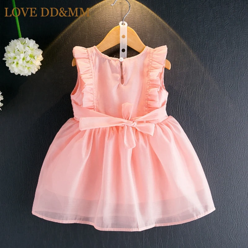 Платье для девочек LOVE DD &amp MM модное Милое трикотажное платье без рукавов на лето