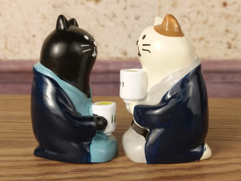Q-glory японский zakka decole cat Смола украшения Kawaii home decor статуэтки кошек и миниатюры подарки декоративные ремесла