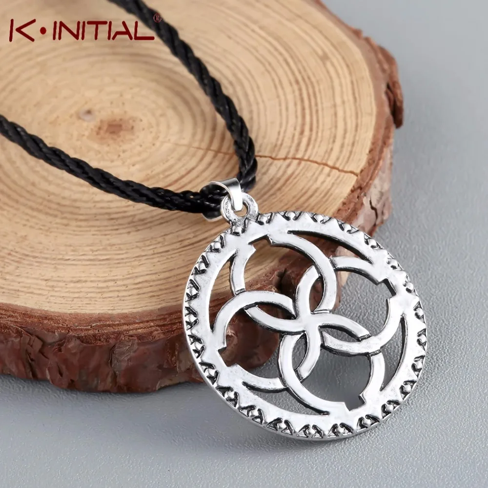 Винтажная подвеска Kinitial славянский круг магии амулет ожерелье викинги талисман