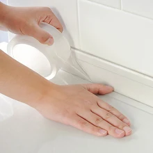 3 м ширина 3/5 мм Ванная комната Душ раковина ванна уплотнительная лента для ванной комнаты Кухня Белый акриловый клей водонепроницаемый стикер стены