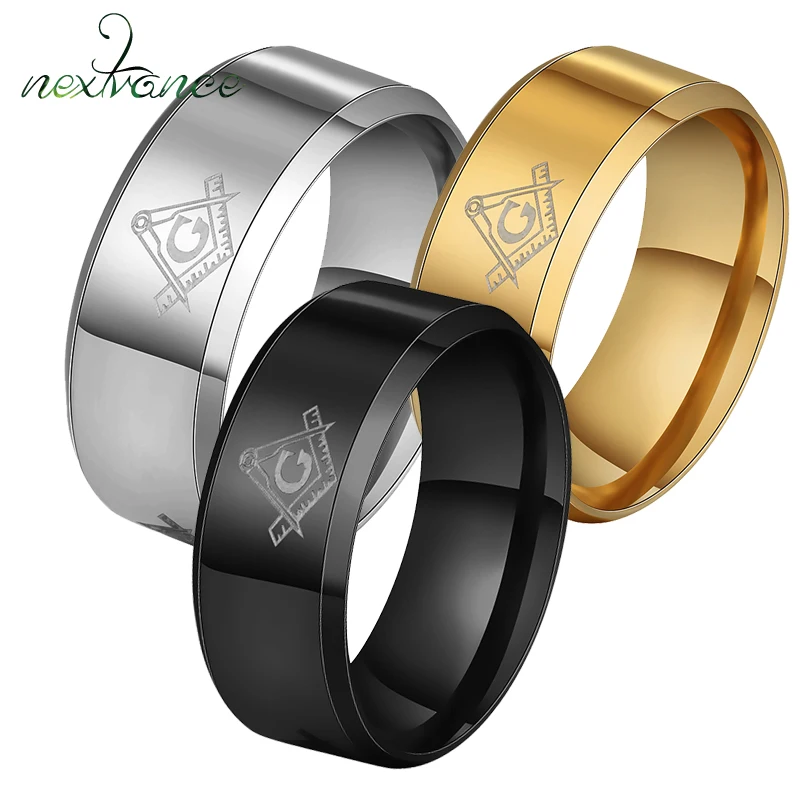 Nextvance Masonic Freemason символ G кольца темплар Freemasonry обручальное кольцо для мужчин подарок Байкер ювелирные изделия Размер 7-13