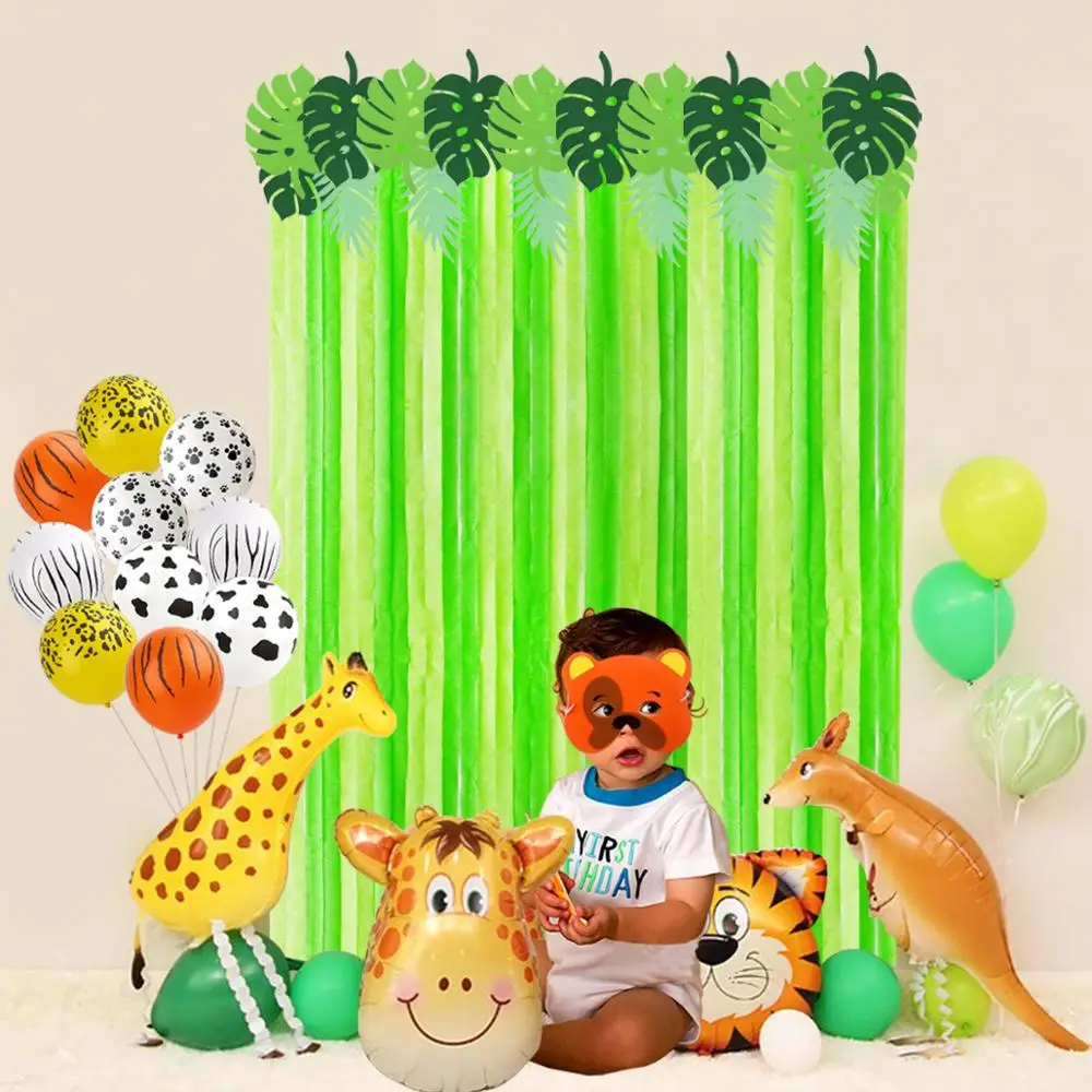 FENGRISE Safari детская вечеринка джунгли Декор День рождения украшение для детей