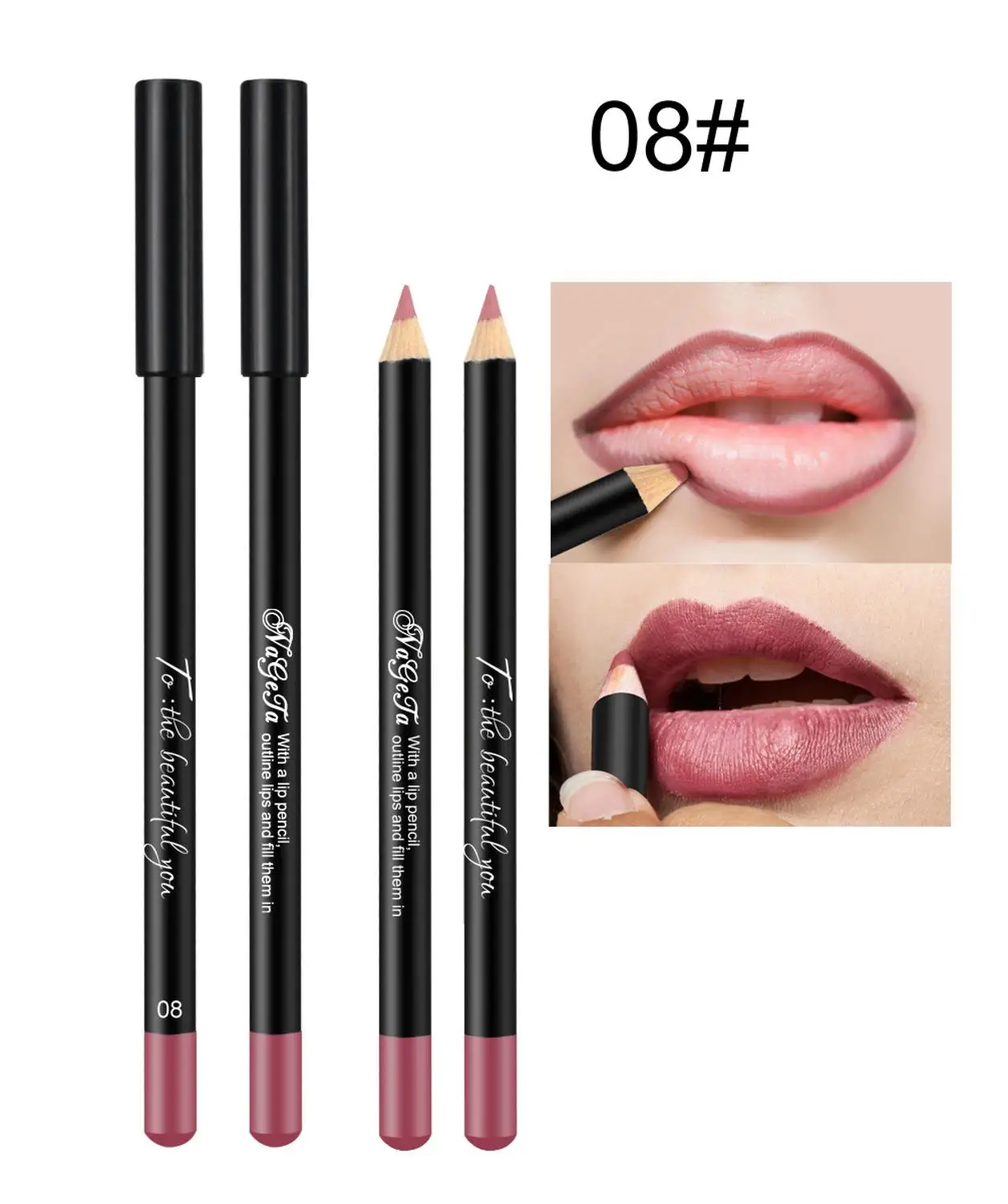 12 цветов сексуальный матовый карандаш для губ Lipliner карандаш для губ Matt Nude Lipsliner набор ручек Красота Макияж инструмент косметический - Цвет: Темный хаки
