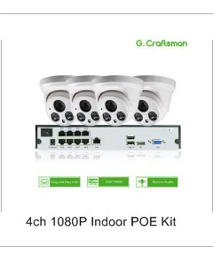 4ch 1080P POE Комплект H.265 система видеонаблюдения 8ch NVR 2.0MP наружная Водонепроницаемая ip-камера наблюдения сигнализация видео P2P G. Craftsman