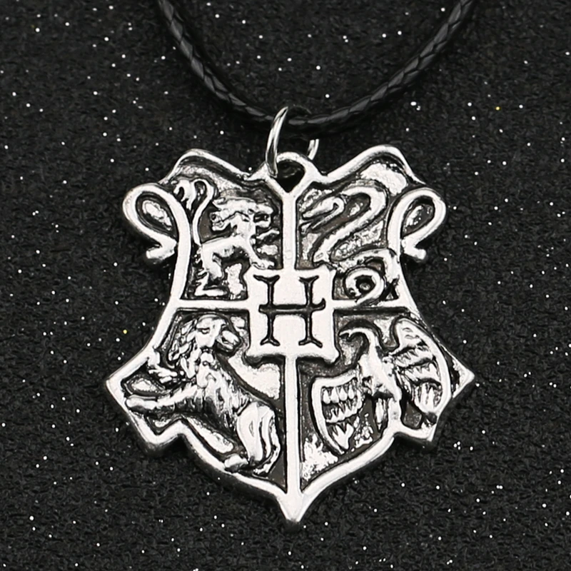 Знак школы Хогвартс гребень ожерелье Гриффиндор Hufflepuff Ravenclaw Slytherin Vingage ретро кулон фильм ювелирные изделия оптом