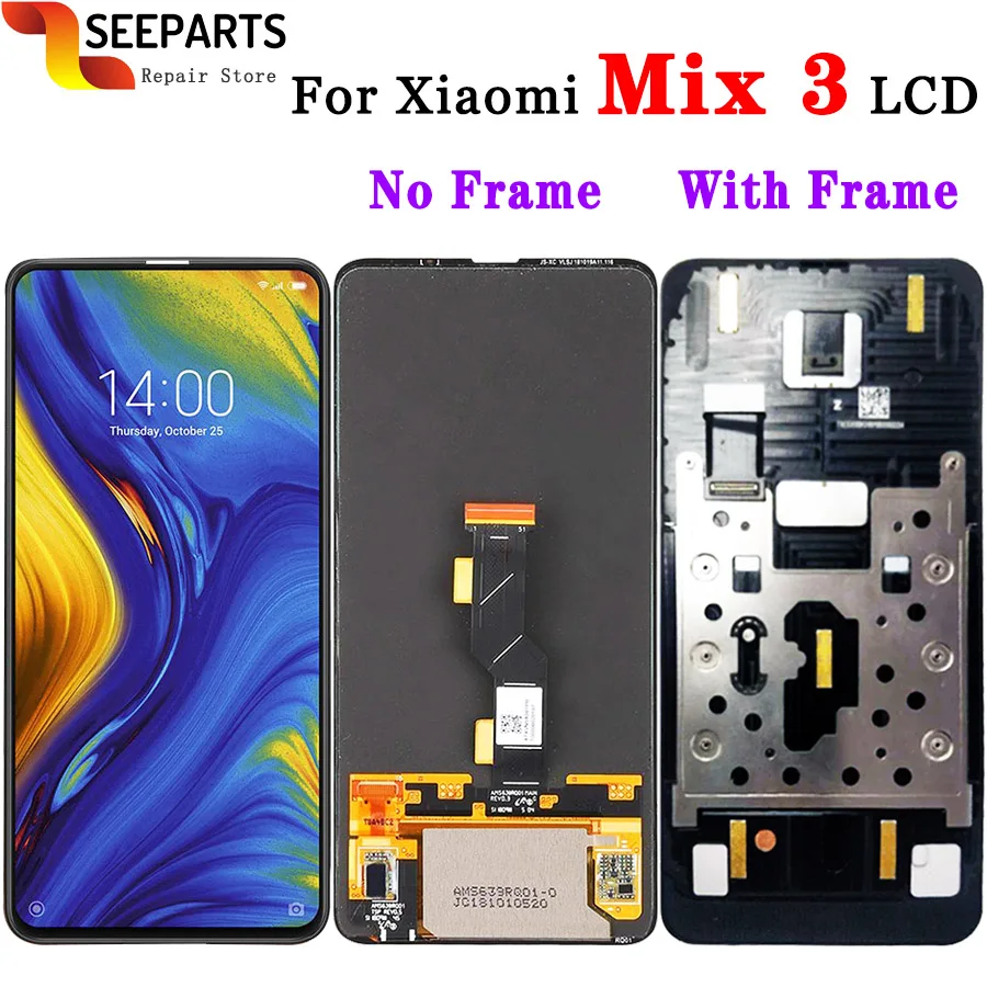 

Amoled/TFT For Xiaomi Mix 3 Lcd Display Touch Screen Digitizer Assembly With Frame For Mi Mix3 Mix 3 LCD For Mix 3 LCD Screens