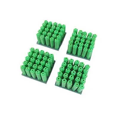 100 Pcs Green 8mm Plastic Screw Fixing Wall Plugs Tool |