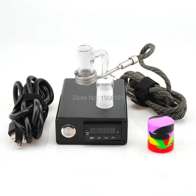 Электрический гвоздь для стеклянных бонгов V1 набор dab для ногтей кварцевый гвоздь карбюратор крышка PID контроль температуры коробка 100 Вт катушка кварцевый гвоздь карбюратор крышка
