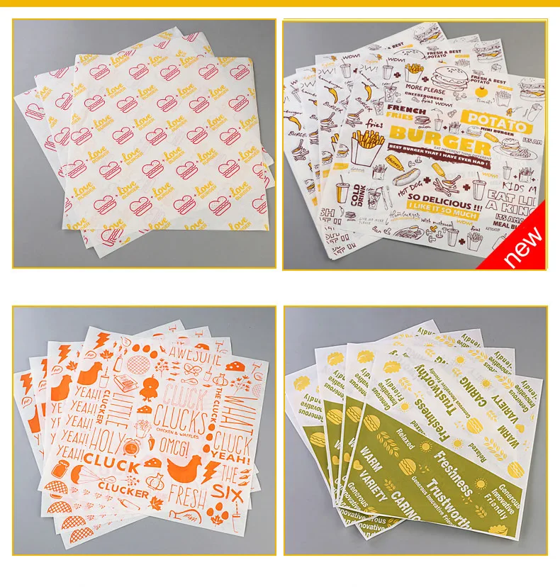 700 шт маслостойкая Восковая бумага для обертки пищевых продуктов, бумага для бутербродов, бутербродов, бургеров, фри, инструменты для выпечки, фаст-фуд, индивидуальные поставки